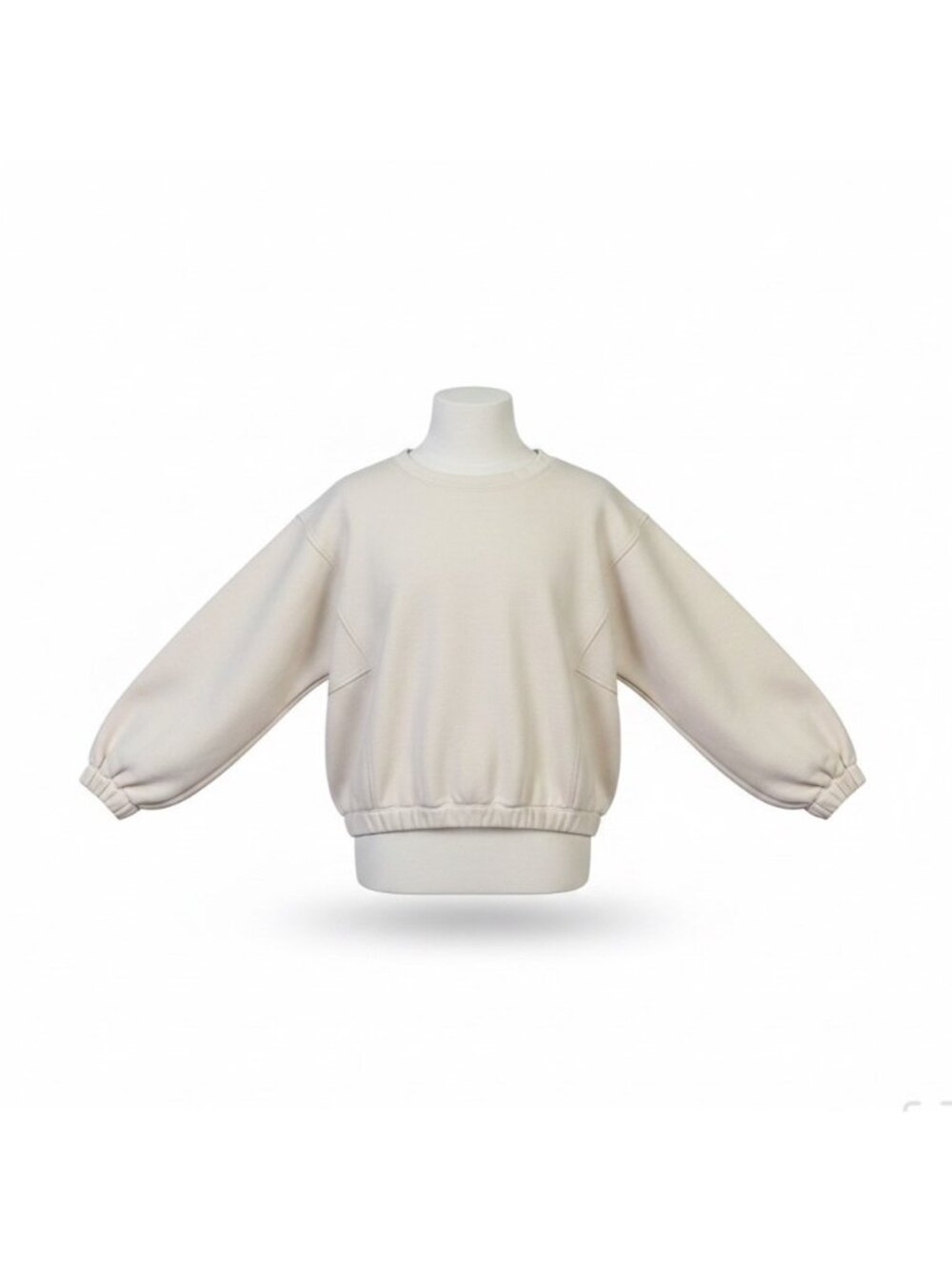 Anthropologie Womens Beige Cotton Cropped Long Sleeve Top Size S